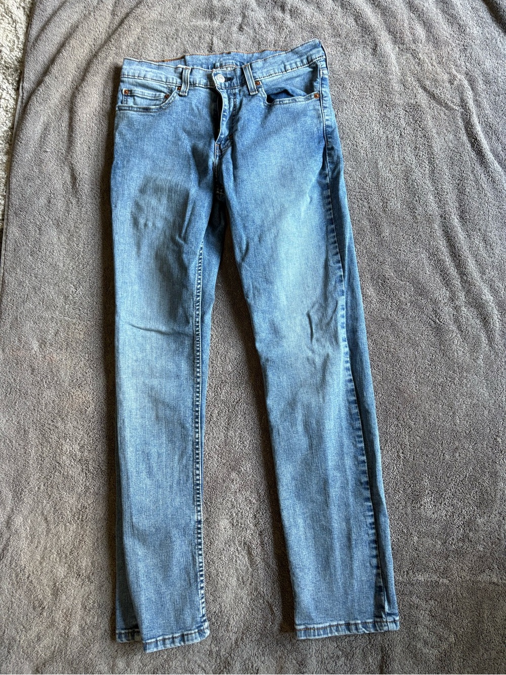 Classic Levi’s 511 jeans.  Medium wash
